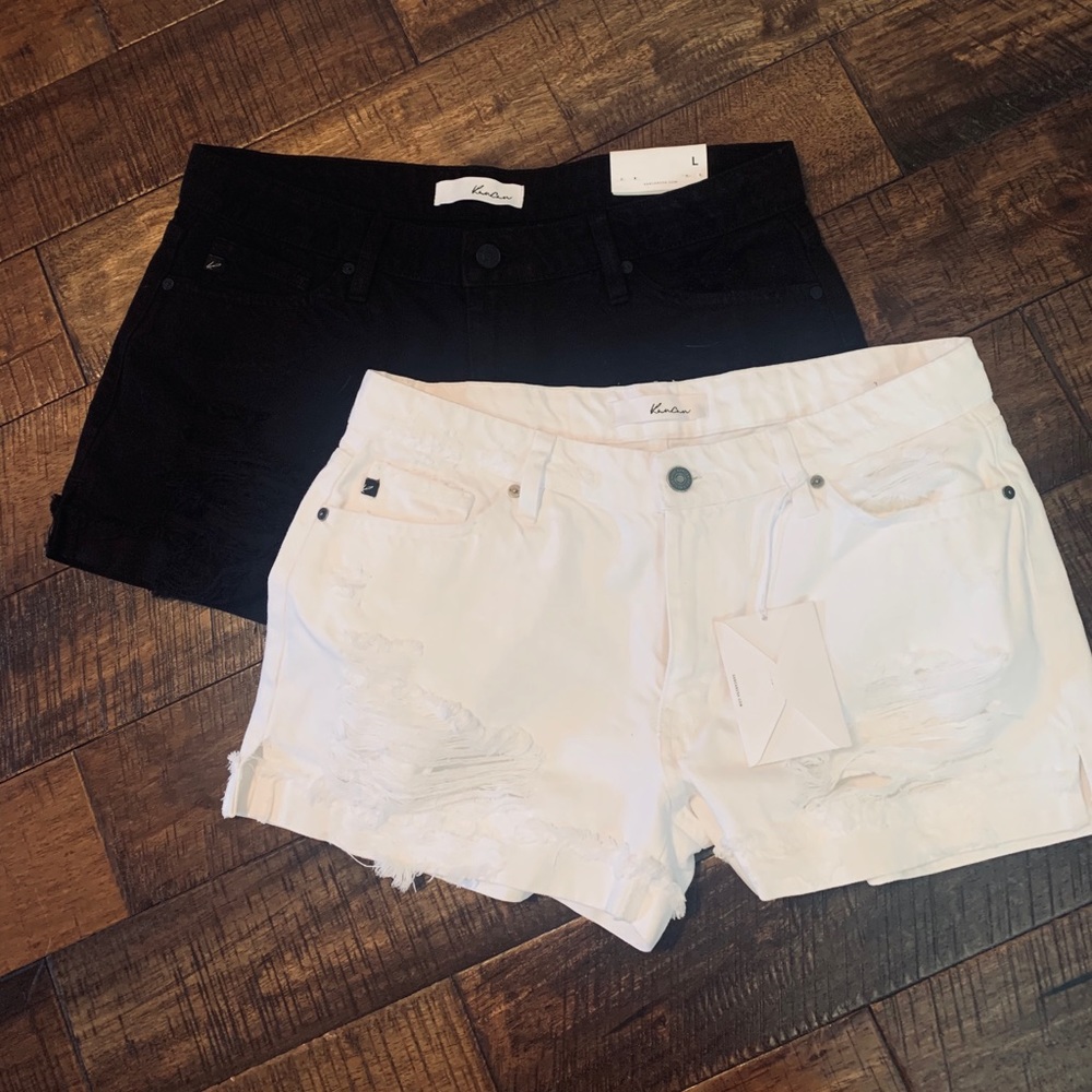 ✨NWT KanCan short bundle size large black & white